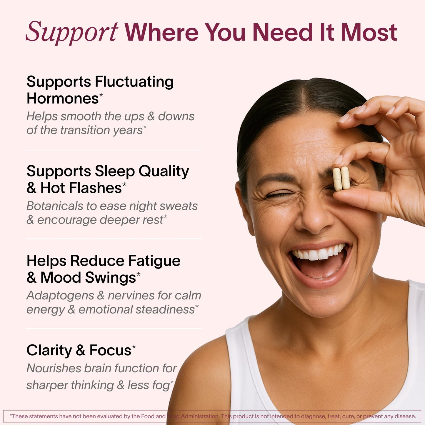 Ladywell Perimeno - Perimenopause Support - Support for Mood, Mental Clarity, Sleep & Hot Flashes - Black Cohosh, Reishi, Wild Yam, Holy Basil, Schisandra, Rhodiola, Siberian Rhubarb / 60 Veg Caps - Maple Wellness Supplements