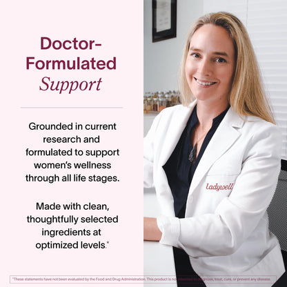 Ladywell Perimeno - Perimenopause Support - Support for Mood, Mental Clarity, Sleep & Hot Flashes - Black Cohosh, Reishi, Wild Yam, Holy Basil, Schisandra, Rhodiola, Siberian Rhubarb / 60 Veg Caps - Maple Wellness Supplements