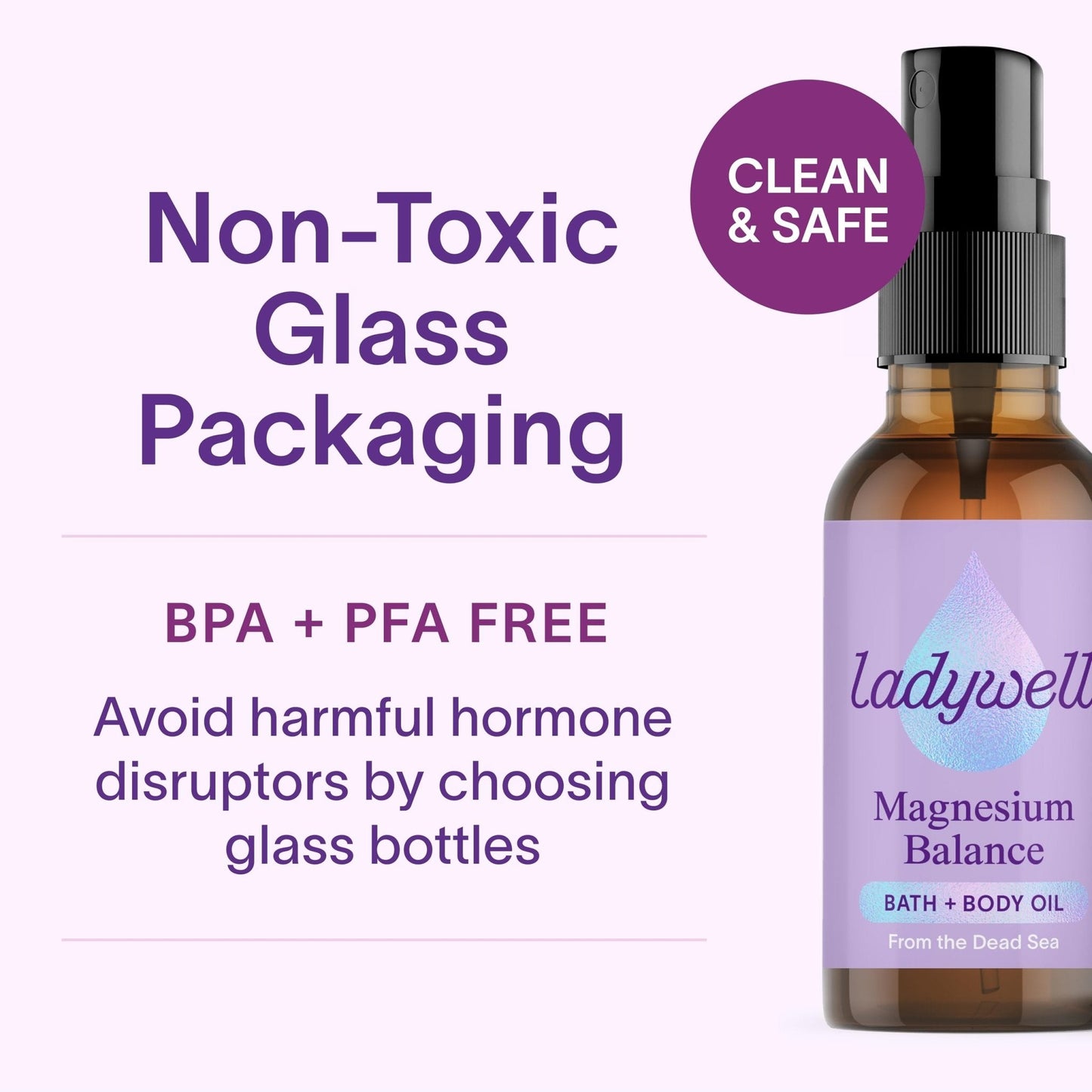 Ladywell Topical Magnesium Oil Spray | Mood, Cycle & Stress Support | PMS, PCOS, Fertility, Menopause, Hormone Balance, Cramps | Pure Magnesium Chloride, Science-Backed | Rapid Skin Absorption - Maple Wellness Supplements