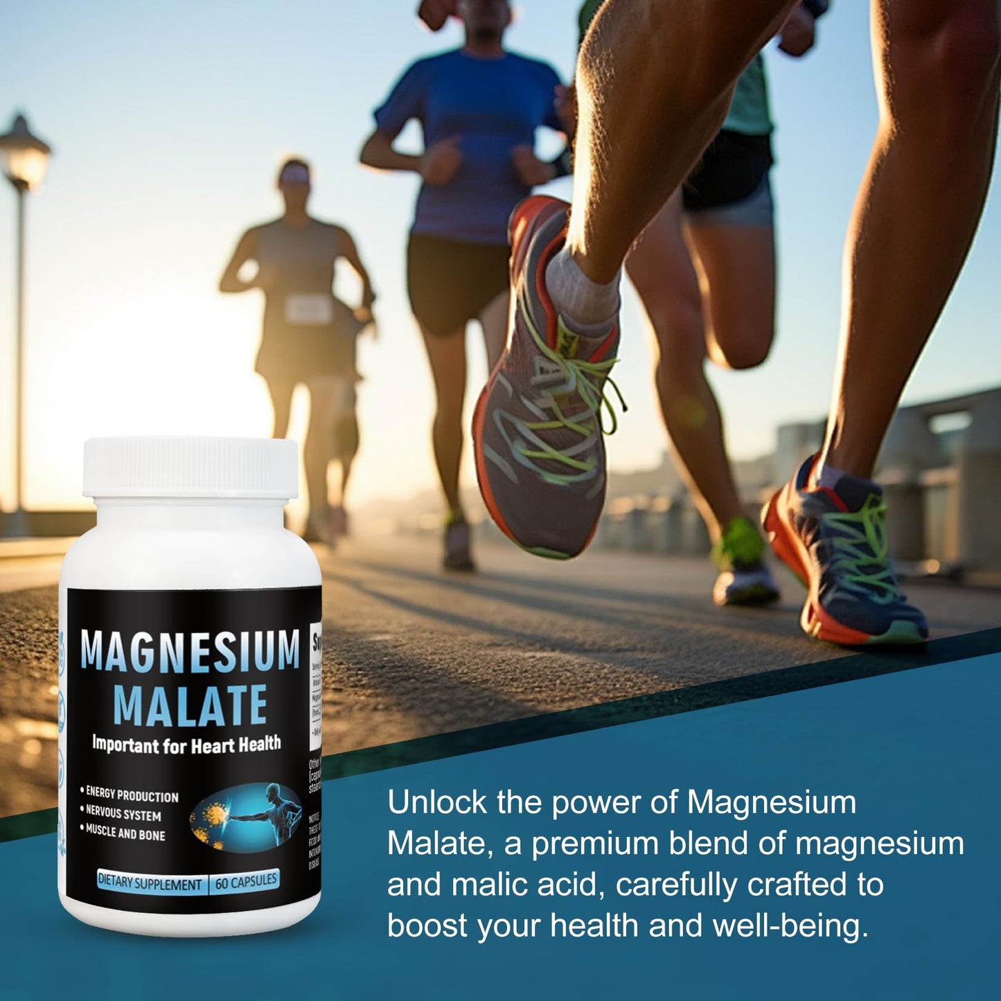 Laicuherb Magnesium Capsules for Bone and Muscle Health, 500 mg Magnesium Supplement, 60 Count, Vegetarian Capsules - Maple Wellness Supplements