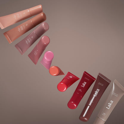 Laka Fruity Lip Glotioner, 10ml/0.33 fl.oz, Lip Gloss with High Shine Vivid Colors, Jelly tip for Hygienic & Easy Application, K-Beauty (703 Apri) - Maple Wellness Supplements