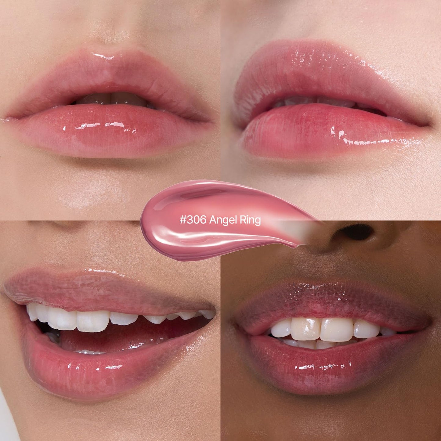 Laka Jelling Nude Gloss, 4.5g/0.15oz, Sheer Hydrating Lip Oil with No Stain, Non-Sticky, Nourishing Gloss for a Glowy Look, K-Beauty (306 Angelring) - Maple Wellness Supplements