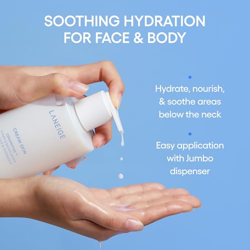 LANEIGE Cream Skin Toner & Moisturizer Mini: Lightweight Refillable Korean Milky Toner with Ceramide - Maple Wellness Supplements