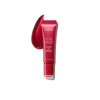 LANEIGE Glaze Craze Tinted Lip Serum, Raspberry Jam: Hydrating Lip Serum for Glossy, Nourished Lips with Plumping Polypeptides - Maple Wellness Supplements
