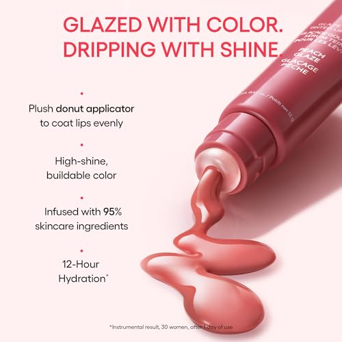 LANEIGE Glaze Craze Tinted Lip Serum, Strawberry Sprinkles: Hydrating Serum for Glossy,Nourished Lips with Plumping Polypeptides,0.42 oz - Maple Wellness Supplements