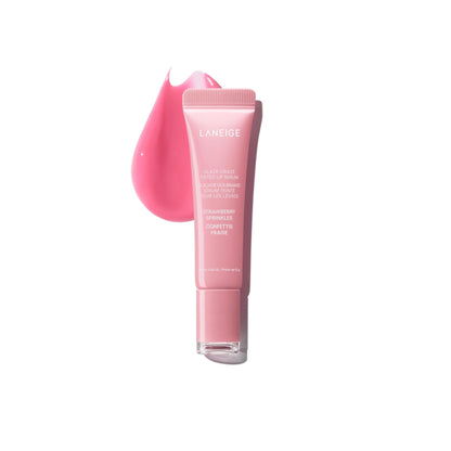 LANEIGE Glaze Craze Tinted Lip Serum, Strawberry Sprinkles: Hydrating Serum for Glossy,Nourished Lips with Plumping Polypeptides,0.42 oz - Maple Wellness Supplements