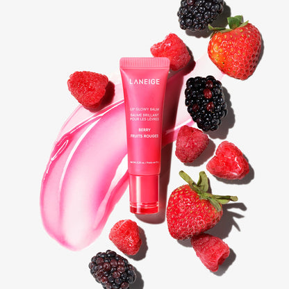 LANEIGE Lip Glowy Balm, Berry: Sheer Tinted Lip Moisturizer with Shea Butter, for Hydrating Shine & Soft Lips - Maple Wellness Supplements