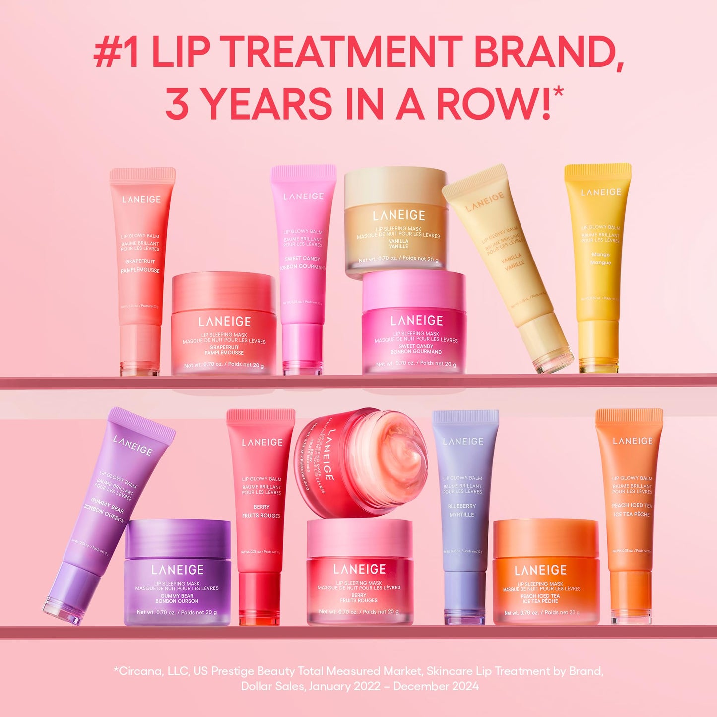 LANEIGE Lip Glowy Balm, Grapefruit: Sheer Tinted Lip Moisturizer with Shea Butter, for Hydrating Shine & Soft Lips - Maple Wellness Supplements
