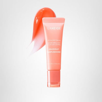 LANEIGE Lip Glowy Balm, Grapefruit: Sheer Tinted Lip Moisturizer with Shea Butter, for Hydrating Shine & Soft Lips - Maple Wellness Supplements