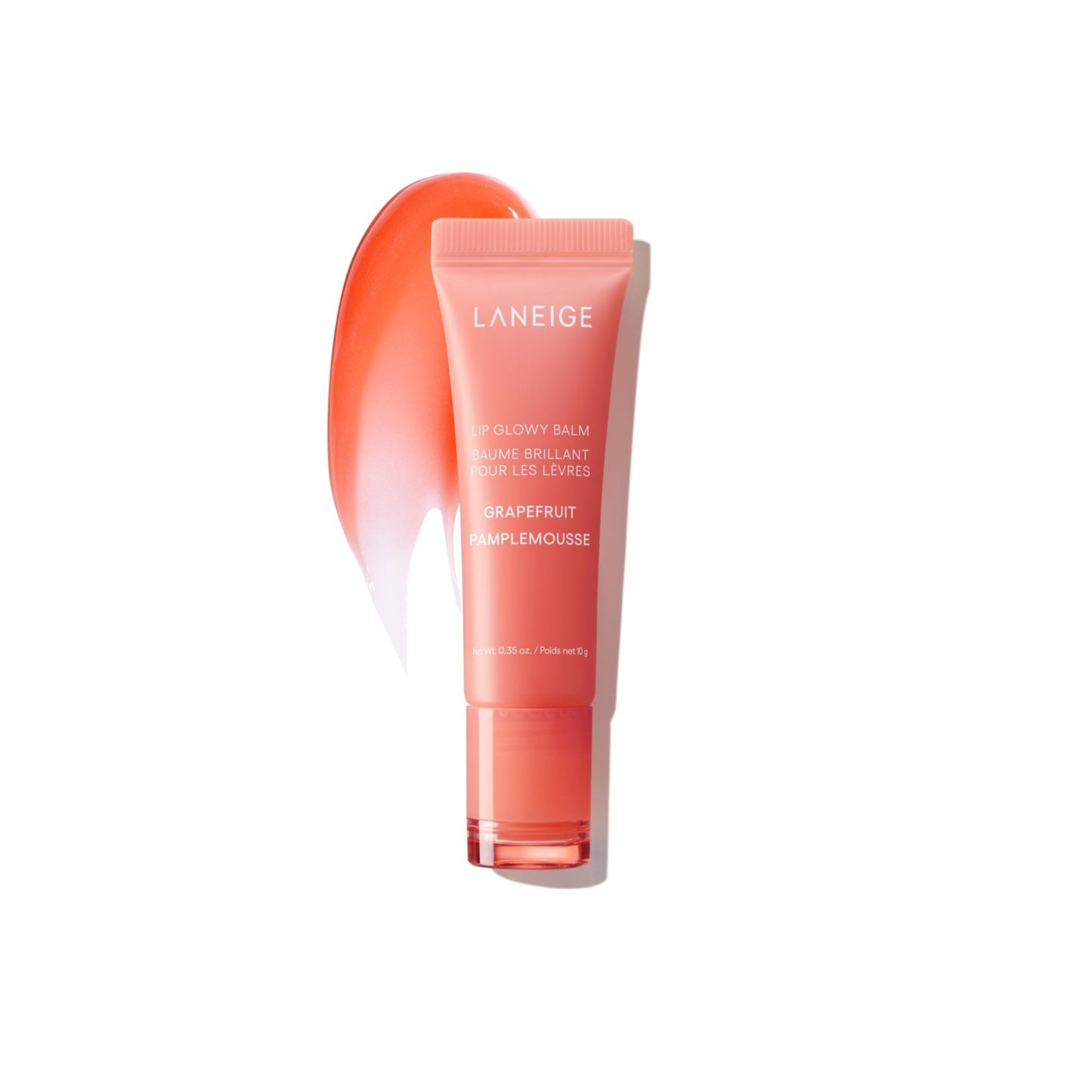 LANEIGE Lip Glowy Balm, Grapefruit: Sheer Tinted Lip Moisturizer with Shea Butter, for Hydrating Shine & Soft Lips - Maple Wellness Supplements