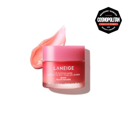 LANEIGE Lip Sleeping Mask, Berry: Nourishing Overnight Lip Treatment with Vitamin C, Shea & Murumuru Butter - Maple Wellness Supplements
