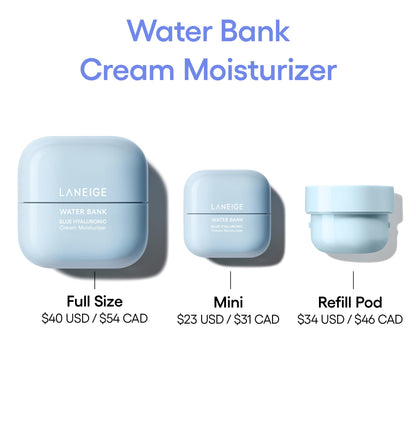 LANEIGE Water Bank Blue Hyaluronic Cream Moisturizer: Hydrating Korean Face Cream with Squalane & Ceramide - Maple Wellness Supplements