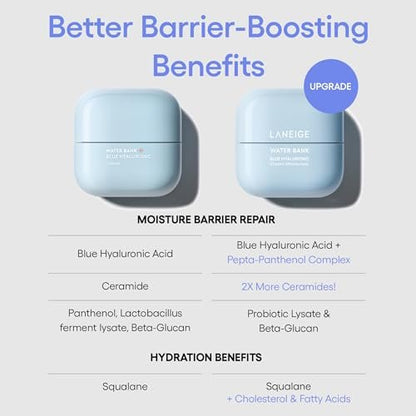 LANEIGE Water Bank Blue Hyaluronic Cream Moisturizer: Hydrating Korean Face Cream with Squalane & Ceramide - Maple Wellness Supplements