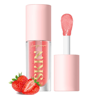 LANGMANNI Moisturizing Lip Oil,No-Sticky Lip Gloss Lip Balm Lip Care,Fruit Flavoured Lip Oil For Dry Lip's Moisturizing Hydrating And Nourishing ((Strawberry)) - Maple Wellness Supplements