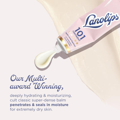 Lanolin 101 Multipurpose Ointment - Lanolin Lip Balm & Healing Ointment for Skin Barrier Repair - Moisturizer for Dry Lips, Cuticles & Elbows - No Petroleum Formula - Original Superbalm (0.52 oz) - Maple Wellness Supplements