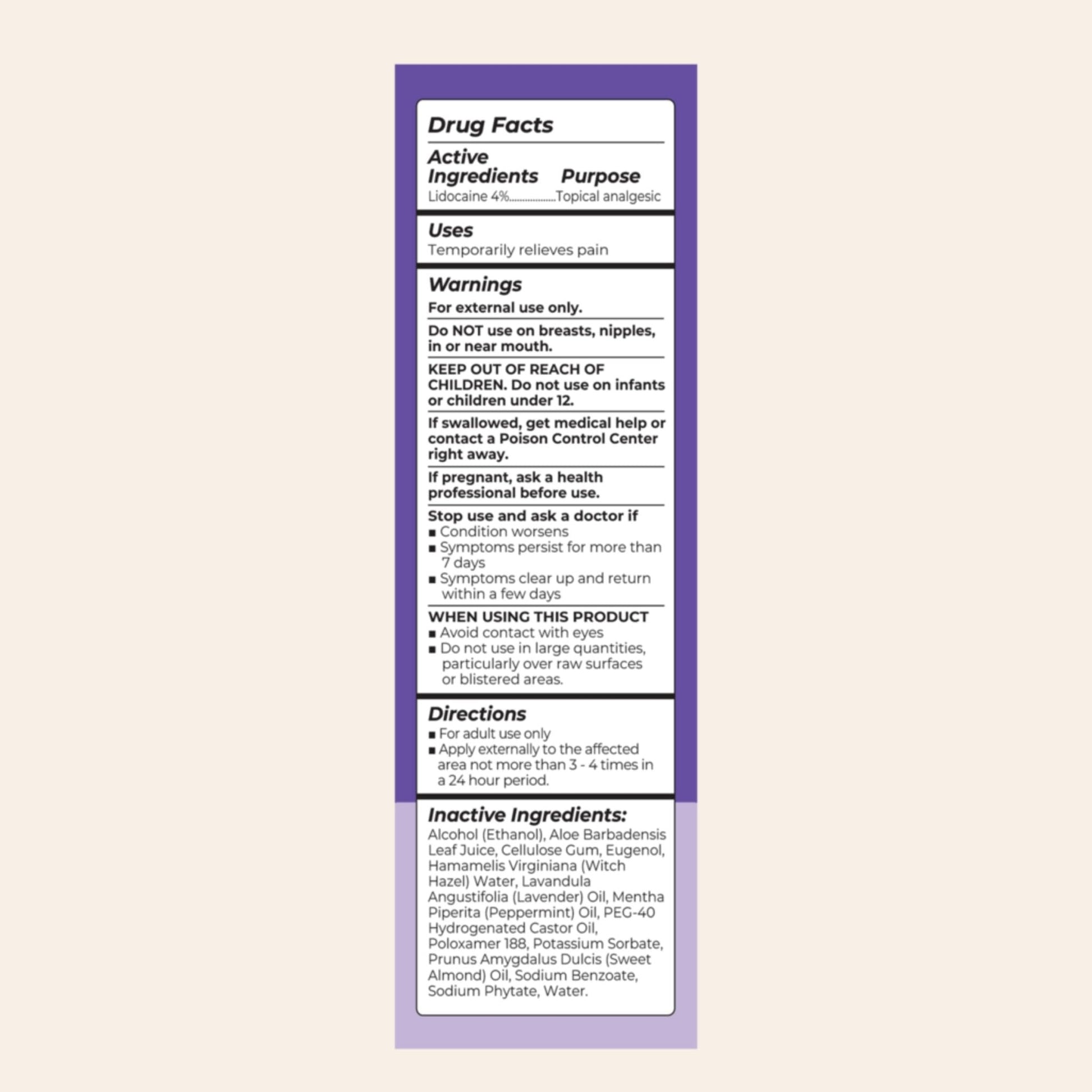 Lansinoh 4% Lidocaine Perineal Spray, Pain Relief for Postpartum Care, 3.5 Ounces - Maple Wellness Supplements