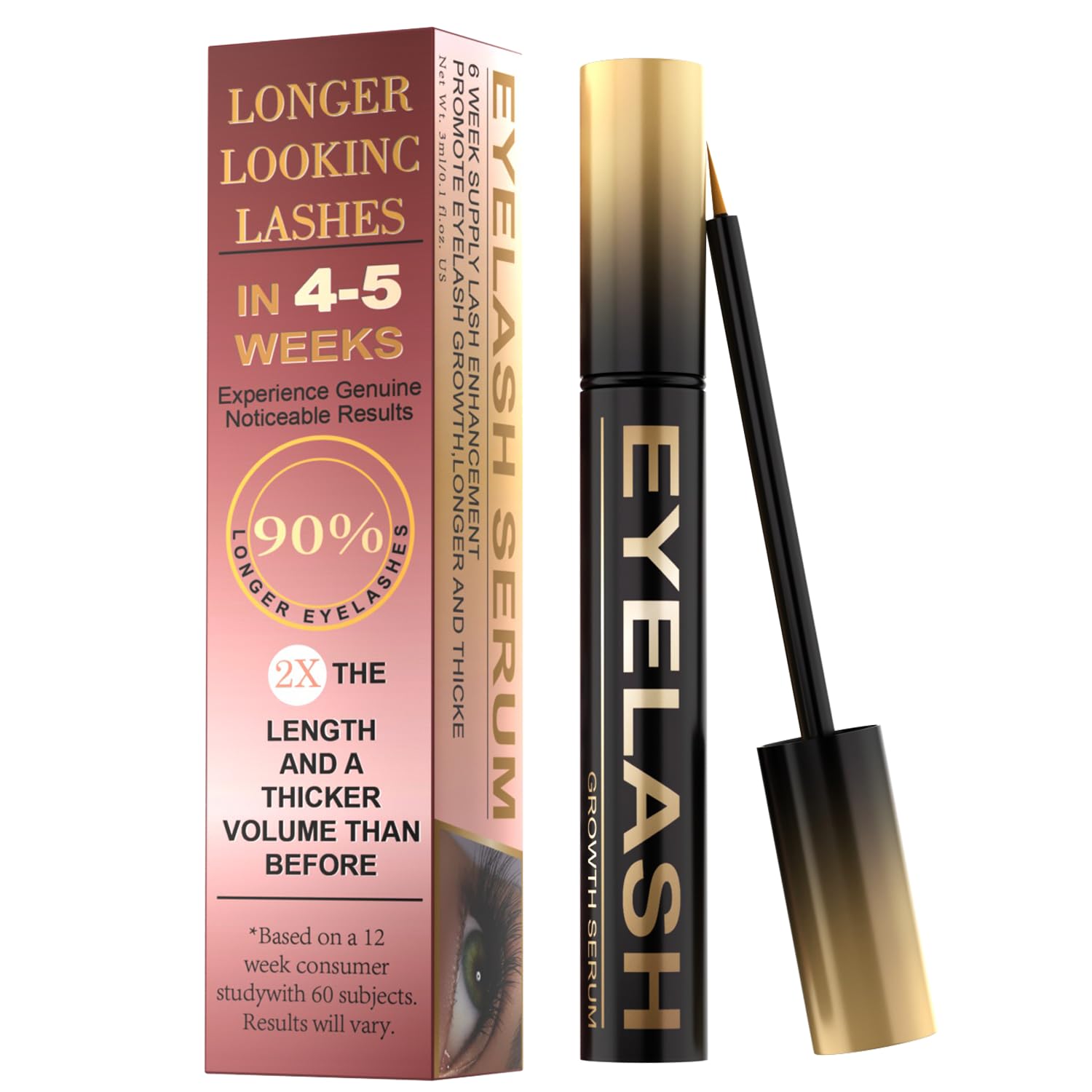 Lash Serum for Eyelash Growth, Premium Lash Enhancing Serum with Advanced Formula Volumizing Longer Fuller - Maple Wellness Supplements