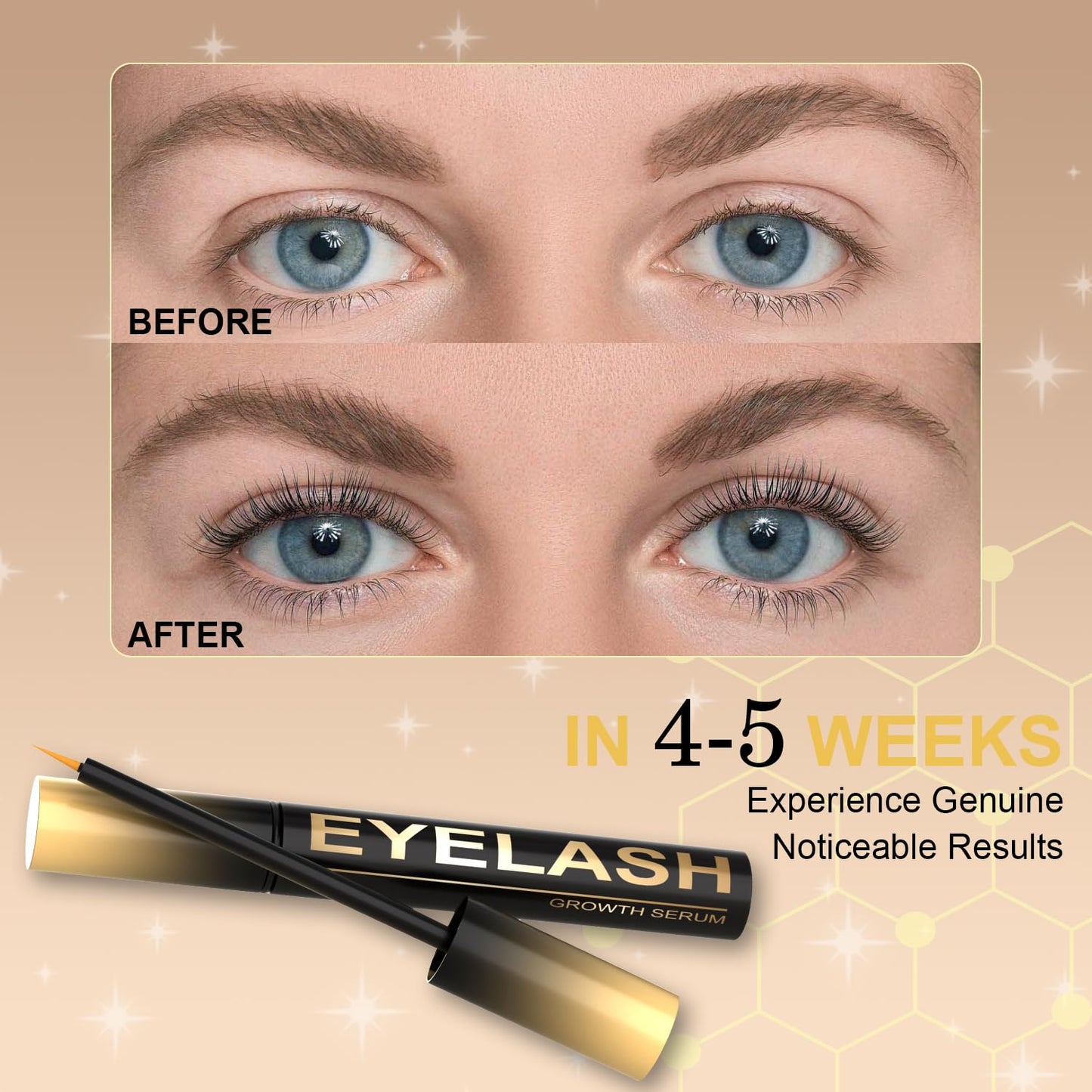 Lash Serum for Eyelash Growth, Premium Lash Enhancing Serum with Advanced Formula Volumizing Longer Fuller - Maple Wellness Supplements