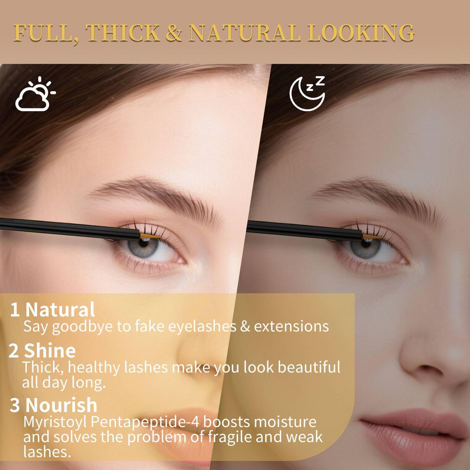 Lash Serum for Eyelash Growth, Premium Lash Enhancing Serum with Advanced Formula Volumizing Longer Fuller - Maple Wellness Supplements