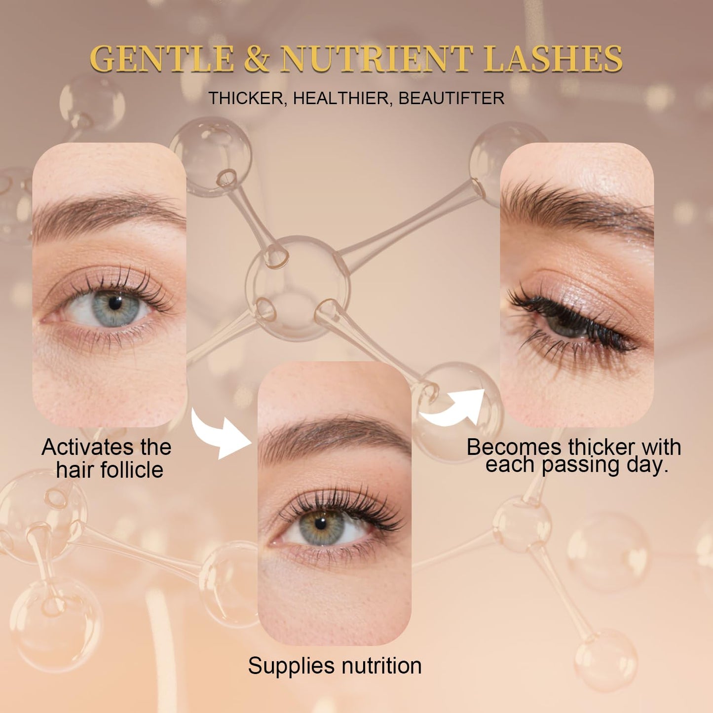 Lash Serum for Eyelash Growth, Premium Lash Enhancing Serum with Advanced Formula Volumizing Longer Fuller - Maple Wellness Supplements