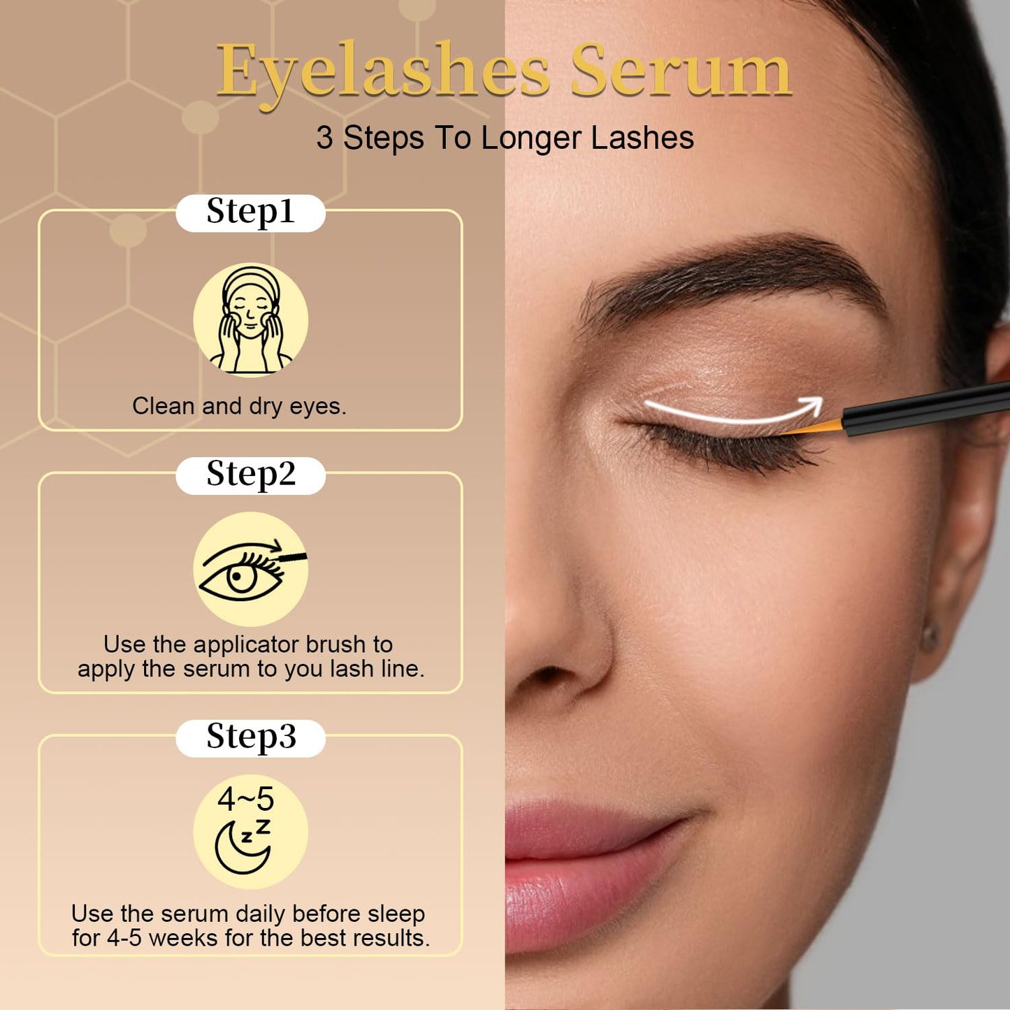 Lash Serum for Eyelash Growth, Premium Lash Enhancing Serum with Advanced Formula Volumizing Longer Fuller - Maple Wellness Supplements
