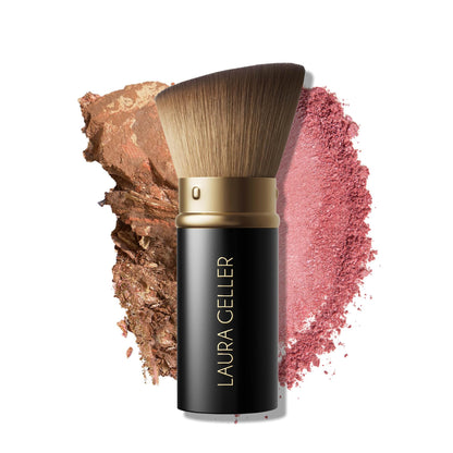 LAURA GELLER NEW YORK Cosmetic Professional Makeup Brushes - Cruelty-Free 02 Retractable Angled Kabuki Brush - Maple Wellness Supplements