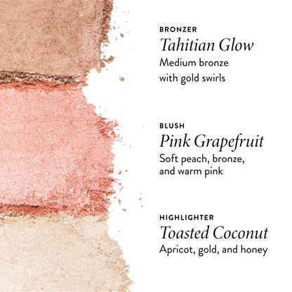 LAURA GELLER NEW YORK Geller's Greatest Lift-n-Glow Baked Trio Palette - Highlighter, Blush, Bronzer - All Skin Tones - Maple Wellness Supplements