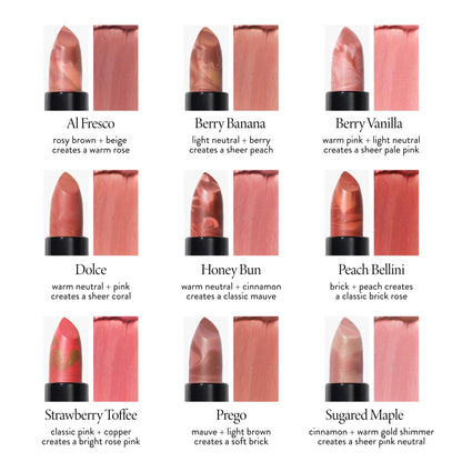 LAURA GELLER NEW YORK Italian Marble Sheer Lipstick - Al Fresco - Hydrating & Lightweight - Vitamin E & Caster Seed Oil - Cream Finish - Maple Wellness Supplements