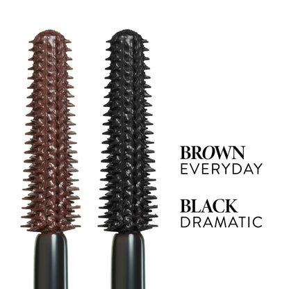 LAURA GELLER NEW YORK Kajal Longwear Mascara, Brown - Lengthening, Defining, Curling, Buildable Formula Eye Makeup - Natural Look for Everyday - Maple Wellness Supplements