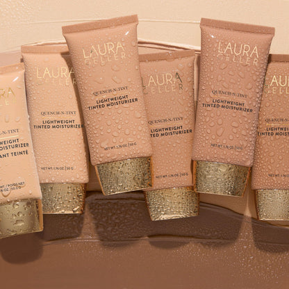 LAURA GELLER NEW YORK Quench-n-Tint Tinted Moisturizer - Sheer to Light Buildable Coverage - Natural Glow Finish - Lightweight Formula - Maple Wellness Supplements