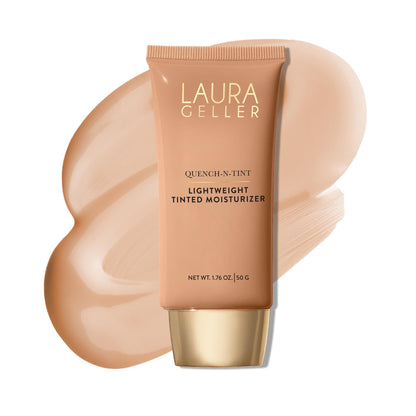 LAURA GELLER NEW YORK Quench-n-Tint Tinted Moisturizer - Sheer to Light Buildable Coverage - Natural Glow Finish - Lightweight Formula - Maple Wellness Supplements