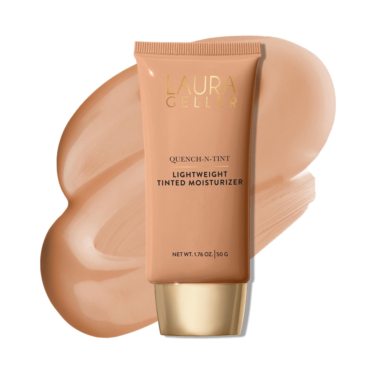 LAURA GELLER NEW YORK Quench-n-Tint Tinted Moisturizer - Sheer to Light Buildable Coverage - Natural Glow Finish - Lightweight Formula with Hyaluronic Acid, 04 Medium - Maple Wellness Supplements