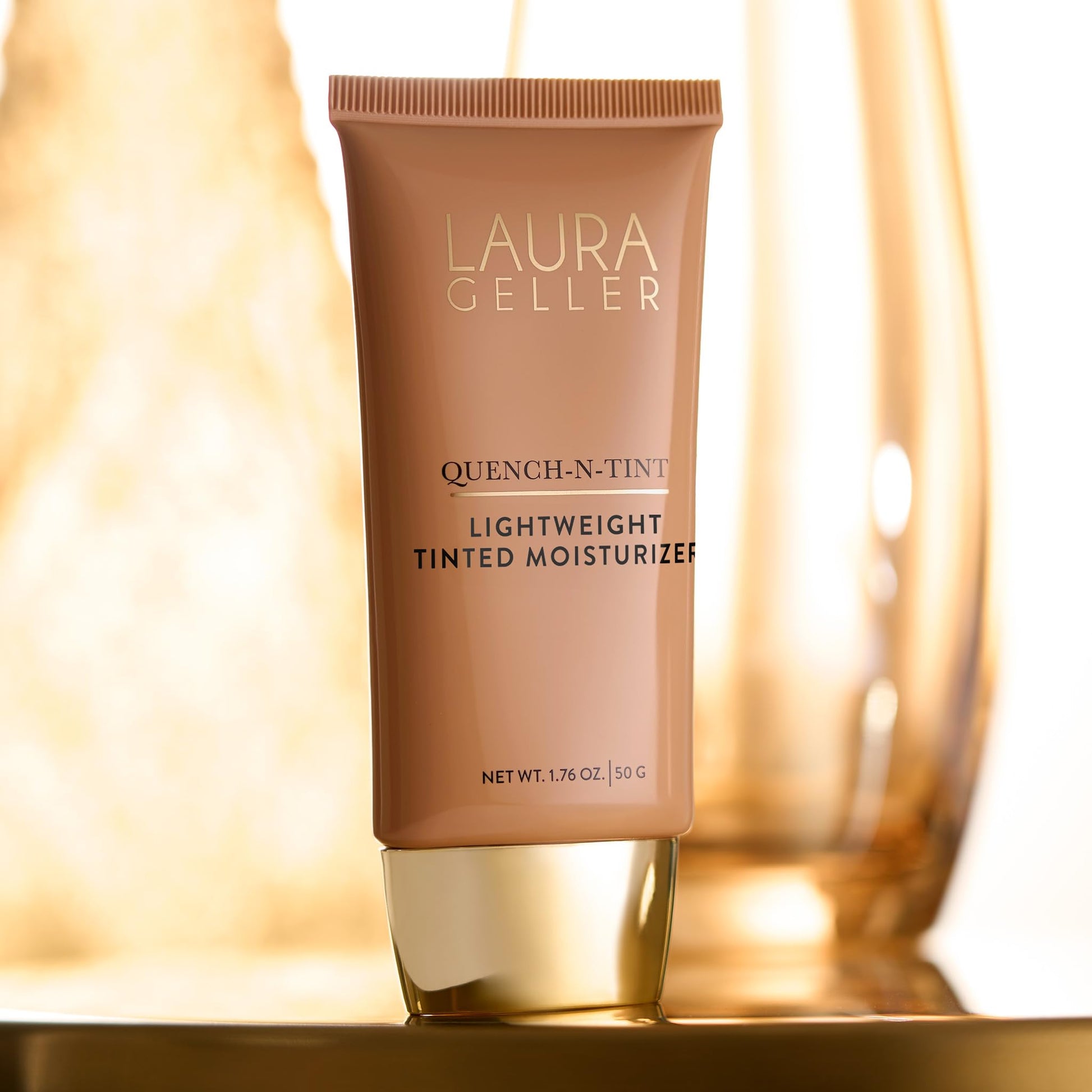 LAURA GELLER NEW YORK Quench-n-Tint Tinted Moisturizer - Sheer to Light Buildable Coverage - Natural Glow Finish - Lightweight Formula with Hyaluronic Acid, 04 Medium - Maple Wellness Supplements