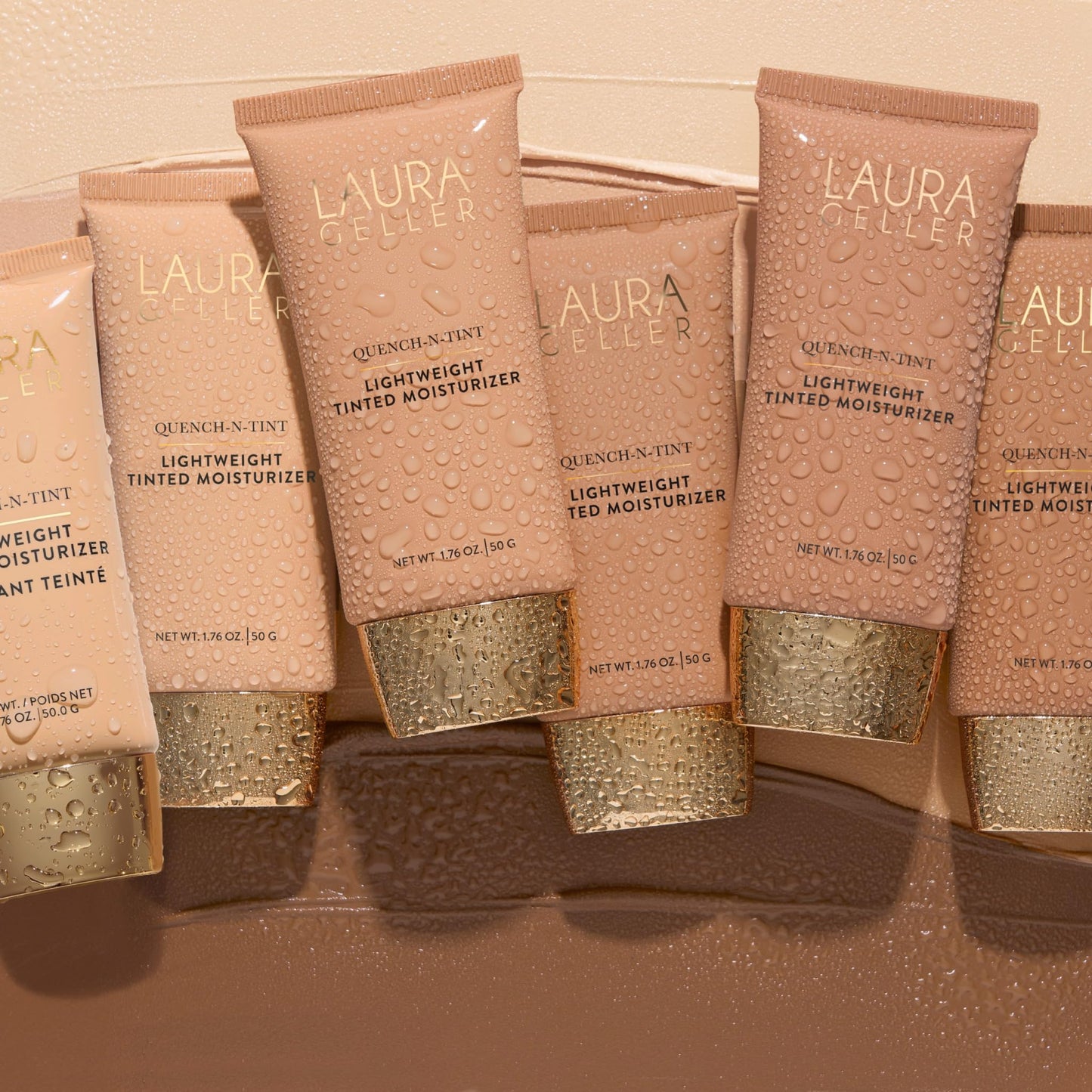 LAURA GELLER NEW YORK Quench-n-Tint Tinted Moisturizer - Sheer to Light Buildable Coverage - Natural Glow Finish - Lightweight Formula with Hyaluronic Acid, 04 Medium - Maple Wellness Supplements