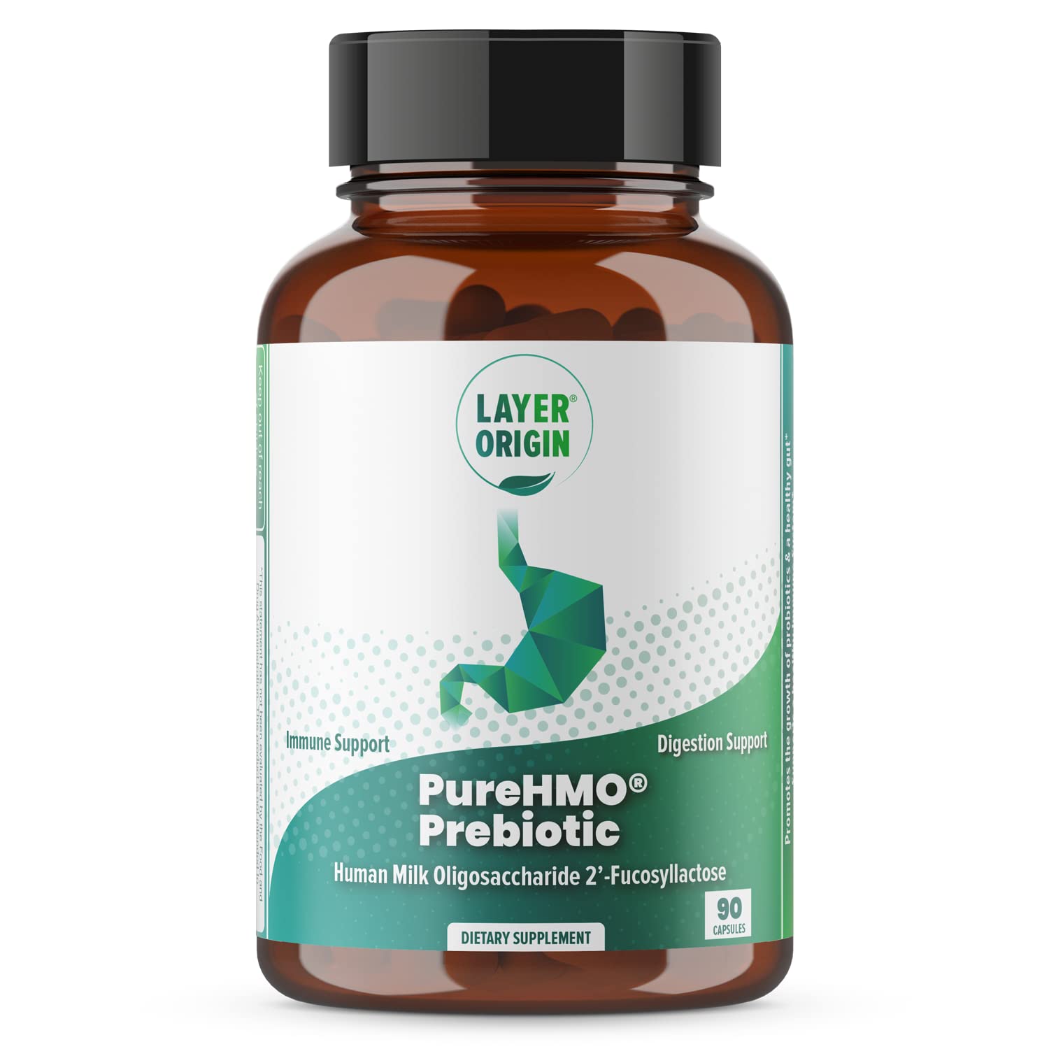 Layer Origin PureHMO Human Milk Oligosaccharide (HMO 2'-FL) Prebiotic Fiber - Feed 180 Billion Probiotics/Serving, 30-Day Supply - Maple Wellness Supplements