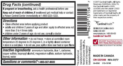 Leader Mineral Ice Blue Gel, Menthol 2%, Pain Relief Gel, Topical Analgesic, for Muscle Pain, Backache, Arthritis & Sport Injuries, for Adults and Kids 2+, Compare to Mineral Ice, 8 oz - Maple Wellness Supplements
