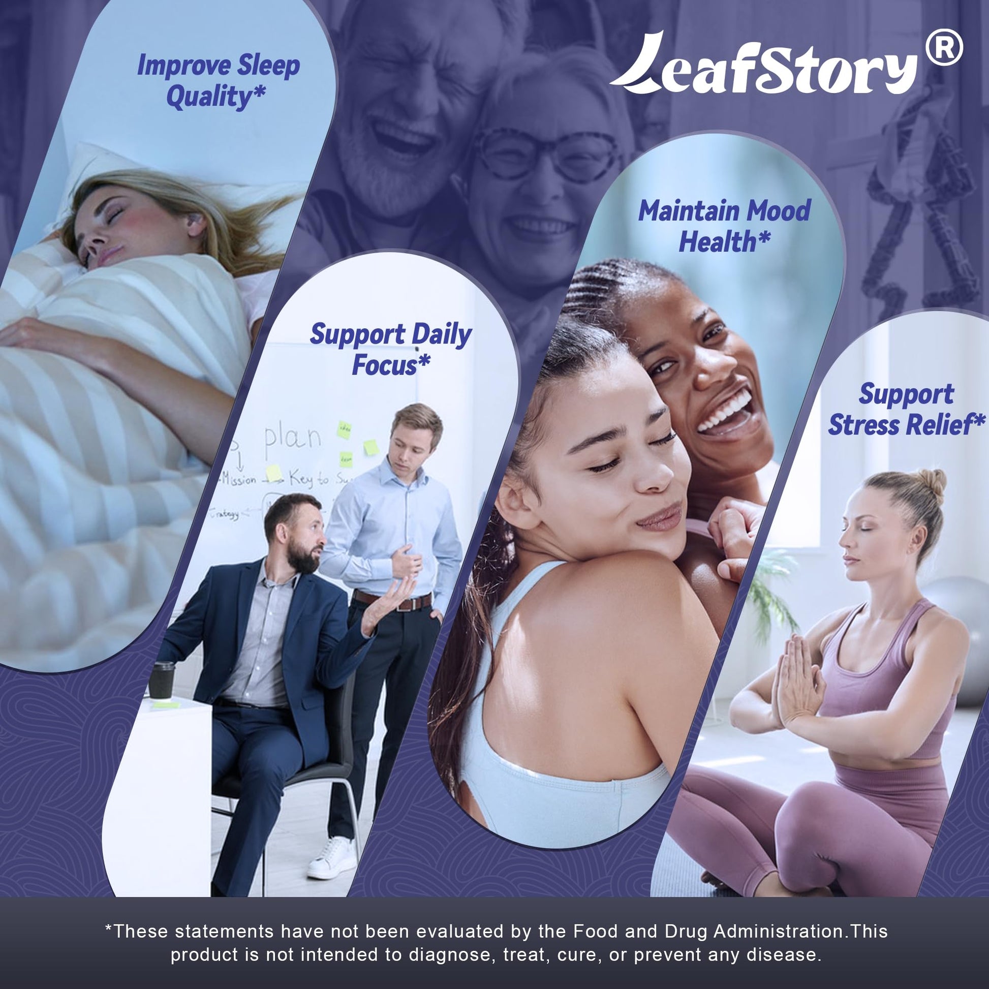 LeafStory Nootropic Brain Supplements for Memory and Focus, Cognitive Function for Mental Health & Clarity, Vitamin B6 B12, Folate & Dihydromyricetin, 60 Capsules - Maple Wellness Supplements
