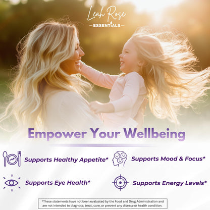 Leah Rose Essentials Saffron Supplement 88.5mg | Mood, Focus, and Stress Support | 60 Premium Saffron Extract Capsules | Made in the USA | 3rd Party Lab Tested | Non-GMO, Vegan, Gluten-Free - Maple Wellness Supplements