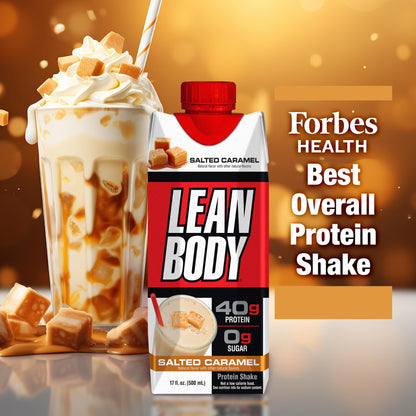 Lean Body Ready-to-Drink Salted Caramel Protein Shake, 40g Protein, Whey Blend - Maple Wellness Supplements