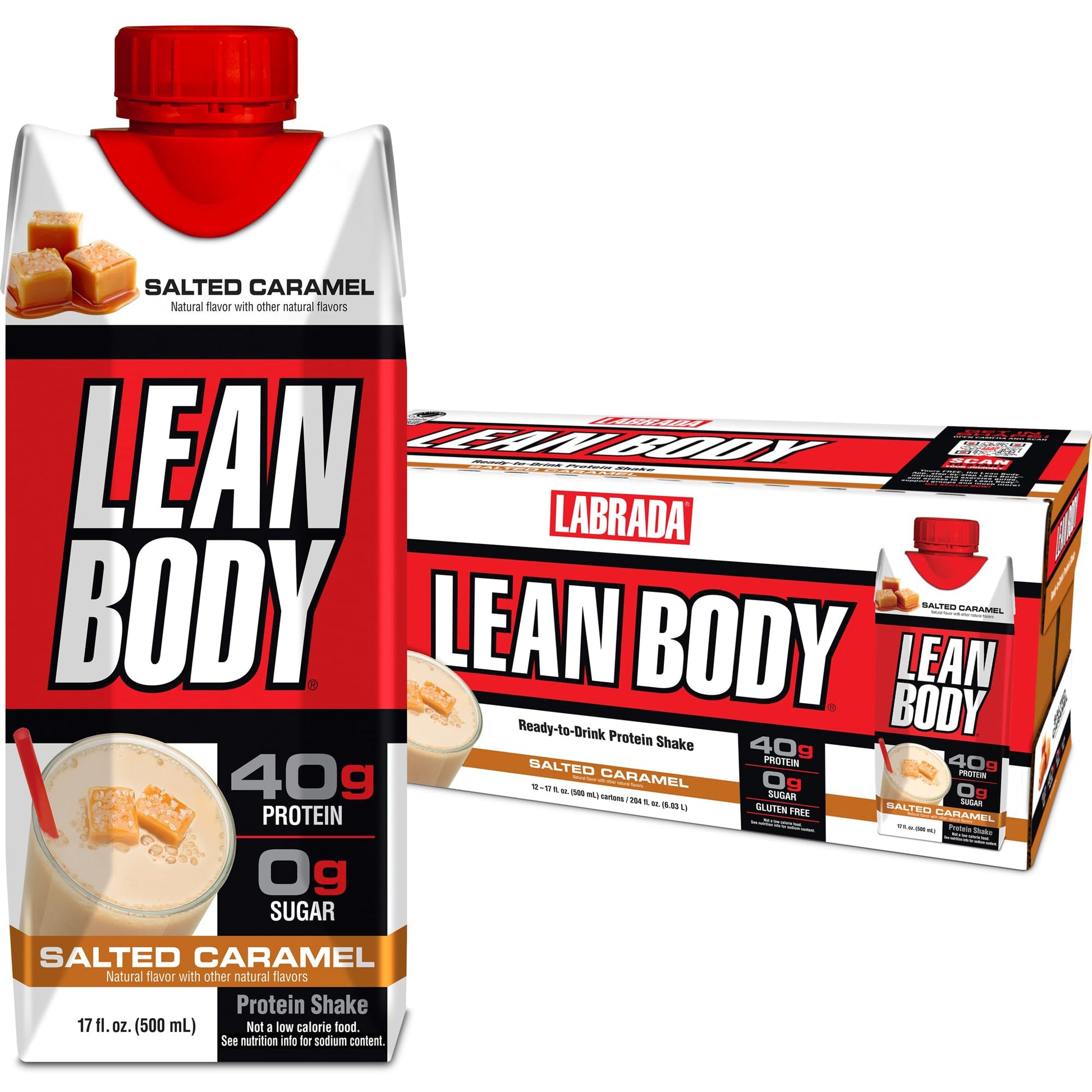 Lean Body Ready-to-Drink Salted Caramel Protein Shake, 40g Protein, Whey Blend - Maple Wellness Supplements