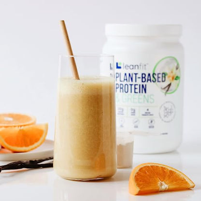 LeanFit Plant-Based Protein & Greens Natural Vanilla – 20g Plant Protein + 4 Leafy Greens - Maple Wellness Supplements