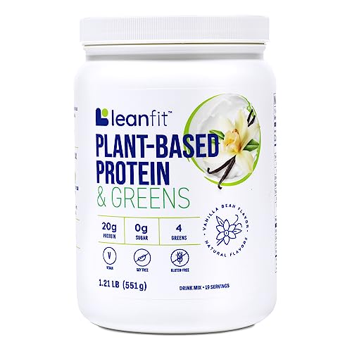 LeanFit Plant-Based Protein & Greens Natural Vanilla – 20g Plant Protein + 4 Leafy Greens - Maple Wellness Supplements