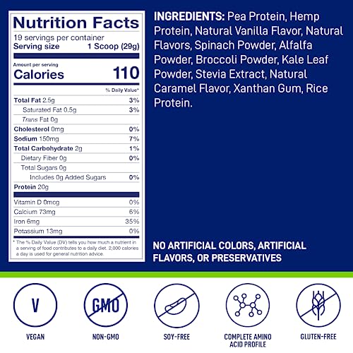 LeanFit Plant-Based Protein & Greens Natural Vanilla – 20g Plant Protein + 4 Leafy Greens - Maple Wellness Supplements