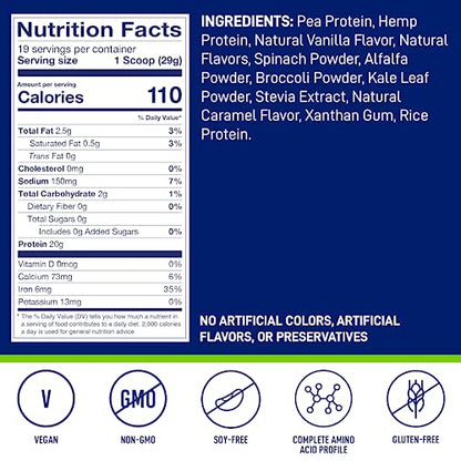 LeanFit Plant-Based Protein & Greens Natural Vanilla – 20g Plant Protein + 4 Leafy Greens - Maple Wellness Supplements