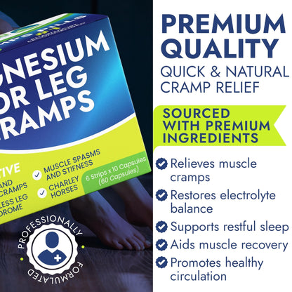 Leg Cramp Relief Pills | Pain Relief for Muscle Spasms, Soreness, & Foot and Calf Cramps | Homeopathic Medicine for Restless Legs Syndrome Relief (30 Pills) - Maple Wellness Supplements