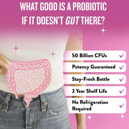 Legendairy Milk Hot Girl Ish™ - Daily Probiotics for Women with 50 Billion CFU - Women's Probiotic Supplement with 20 Probiotic Strains, Prebiotics & Postbiotic for Digestive, Gut & Immune Health - Maple Wellness Supplements