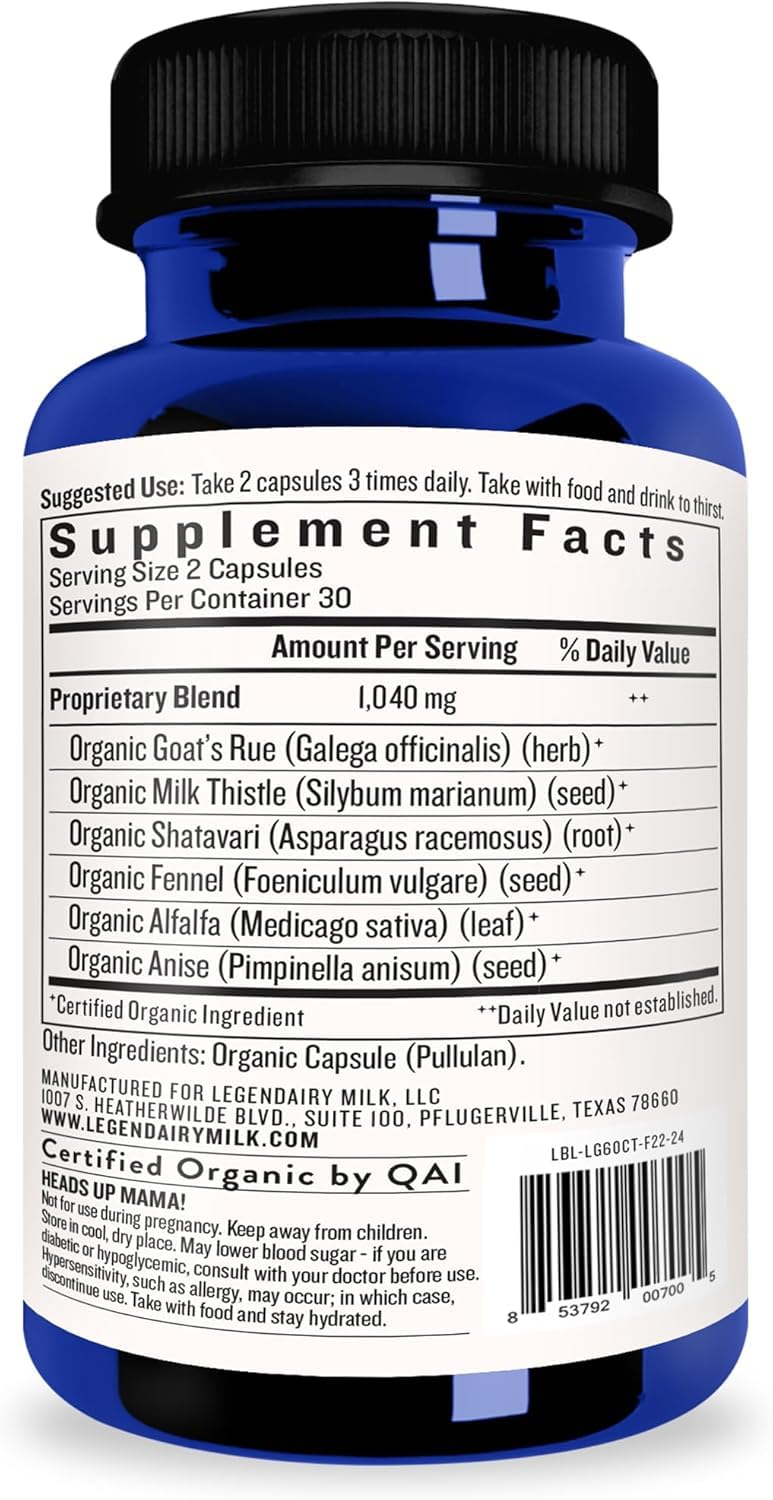 Legendairy Milk Liquid Gold Lactation Support | Lactation Supplement with Organic Goats Rue, Milk Thistle, Shatavari, Fennel, Alfalfa & Anise - Maple Wellness Supplements