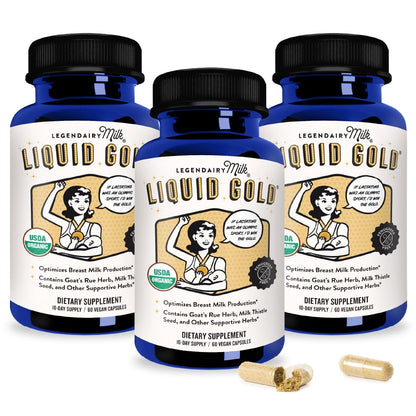 Legendairy Milk Liquid Gold Lactation Support | Lactation Supplement with Organic Goats Rue, Milk Thistle, Shatavari, Fennel, Alfalfa & Anise - Maple Wellness Supplements