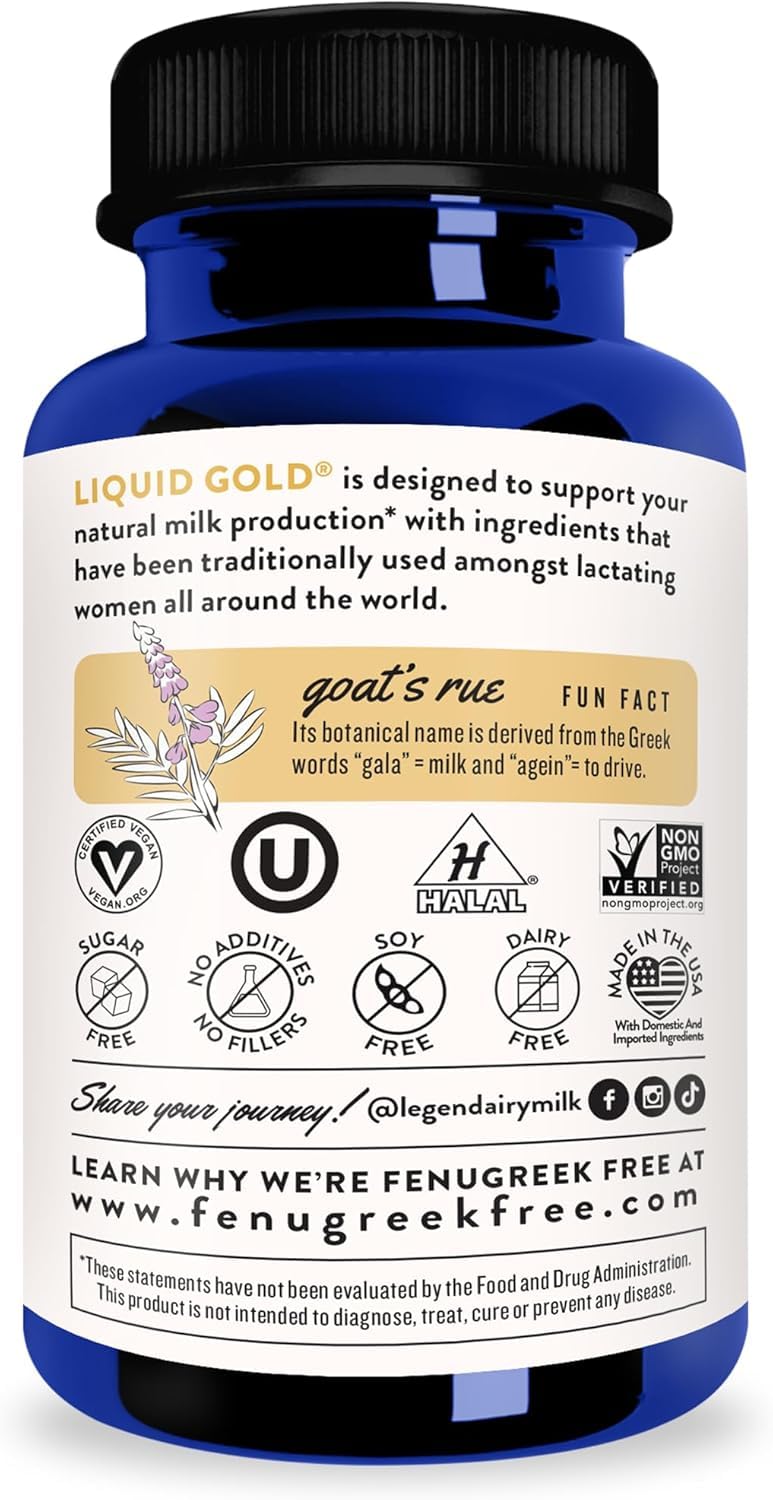 Legendairy Milk Liquid Gold Lactation Support | Lactation Supplement with Organic Goats Rue, Milk Thistle, Shatavari, Fennel, Alfalfa & Anise - Maple Wellness Supplements