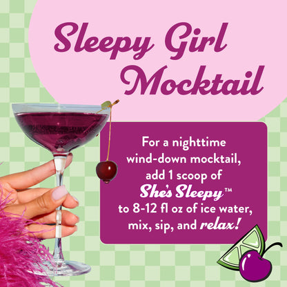 Legendairy Milk She’s Sleepy™ – Cherry Limeade – Nightly Sleep Aid, Sugar Free Drink Mix with Magnesium Glycinate & Ashwagandha - Maple Wellness Supplements